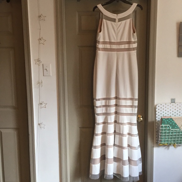 White Mermaid Formal Gown - Picture 2 of 6